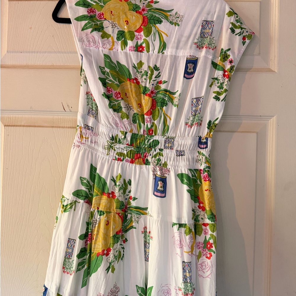Rachel Zoe Floral Sleeveless Maxi Dress | Tie Waist | Cottagecore - Picture 4 of 4